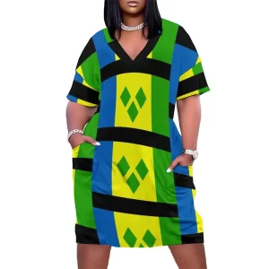 Saint Vincent and The Grenadines Loose Pocket Dress