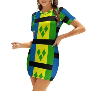St Vincent and The Grenadines Short-Sleeved Dress